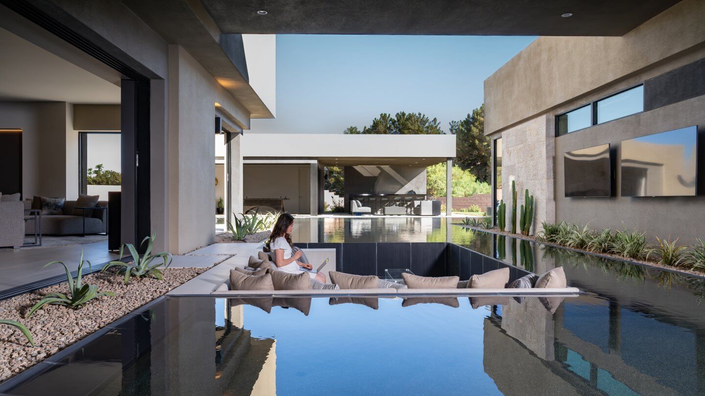 Las Vegas Luxury Homes Oasi Rear Pool scaled