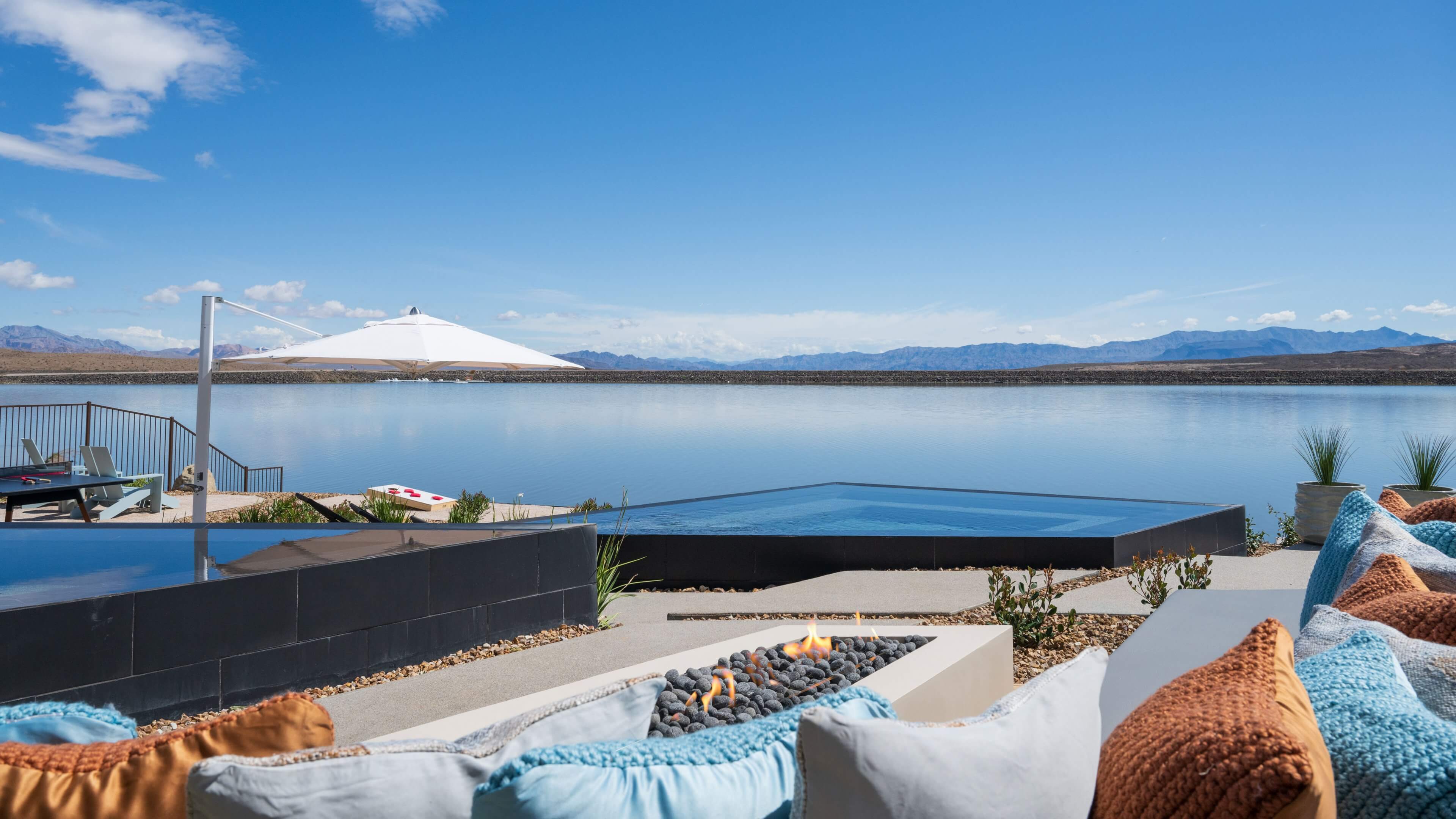 BHcommunity NAR Zenith Rear Exterior Pool LakeLasVegas Spa HomeForSale scaled