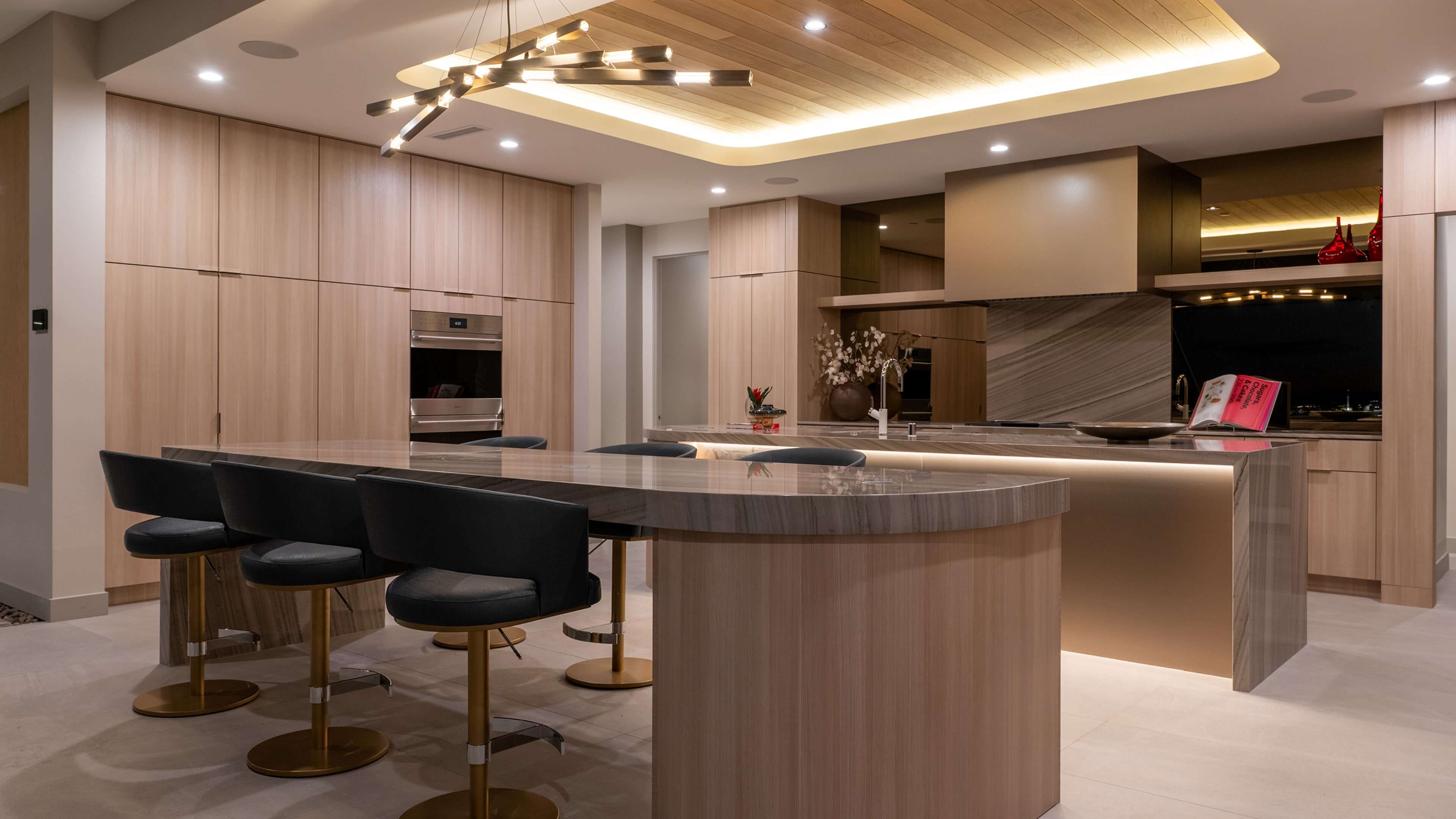 Lunate nterior Night Kitchen